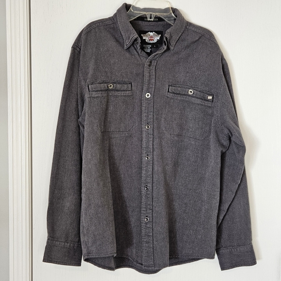 Men's Harley Davidson Button Up Long Sleeve Shirt - Picture 1 of 7